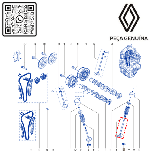 RN 25296R 132025296R VALVULA DE ESCAPE KWIDSAN IILOG II B4D 1.0 12V - 3